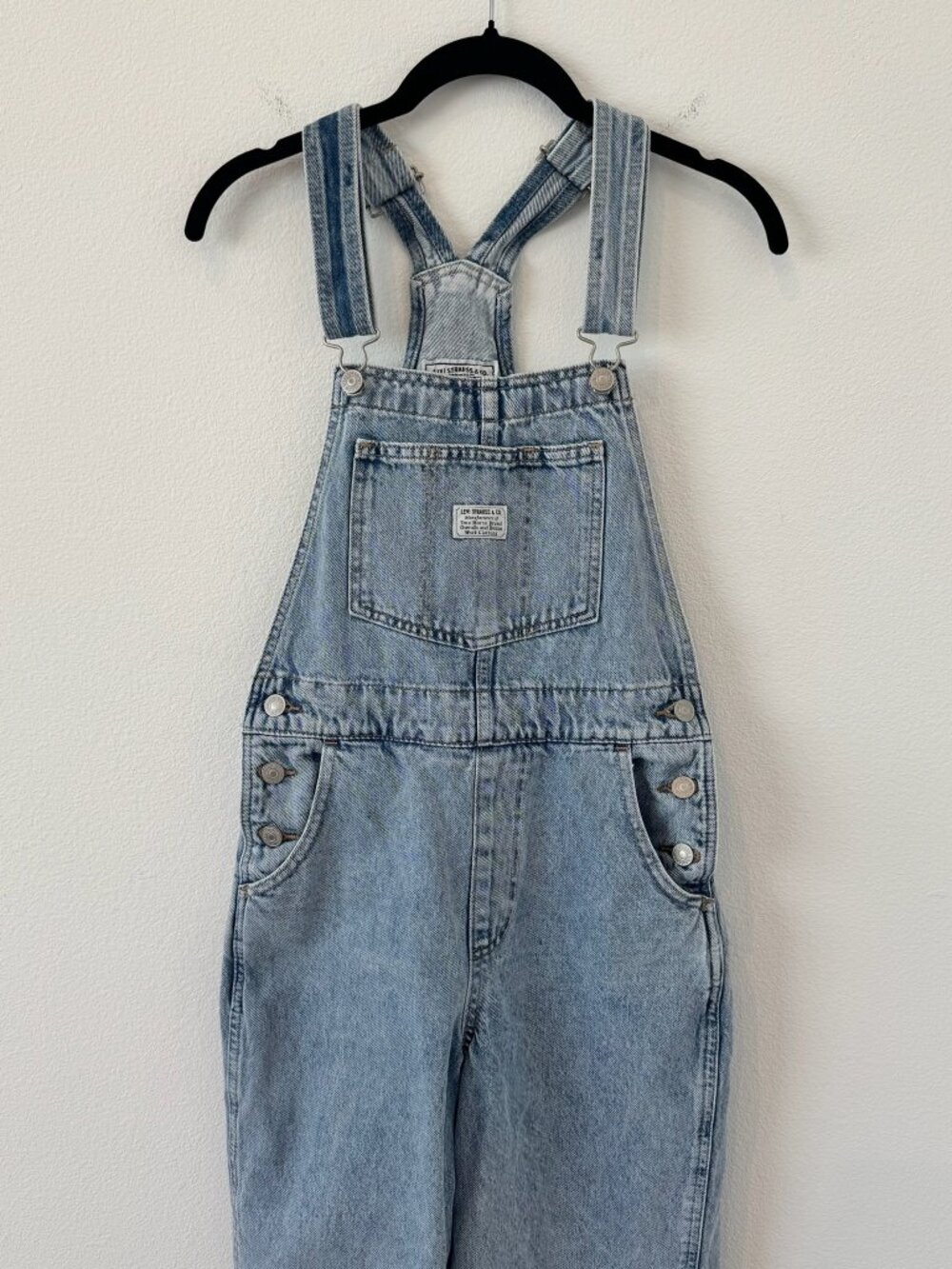 Levi's Light Wash Straight Leg Denim Overalls